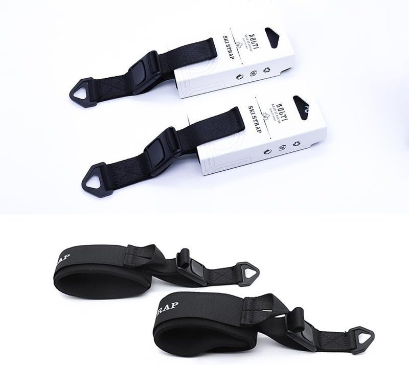 Kolti Ski Fastener Straps - Durable Hook & Loop Ski Strap Carrier Pair, Winter Sports Accessories Great for Carrying Gear - Image 2